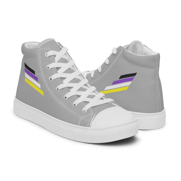 Non-Binary Pride Modern Gray High Top Shoes