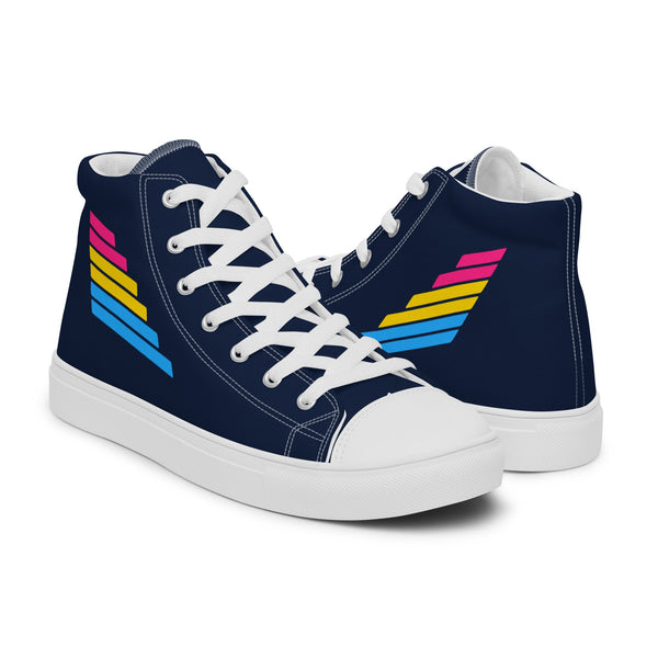 Pansexual Pride Modern Navy High Top Shoes