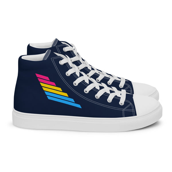 Pansexual Pride Modern Navy High Top Shoes