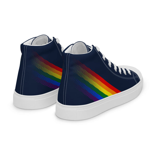 Gay Pride Colors Original Navy High Top Shoes