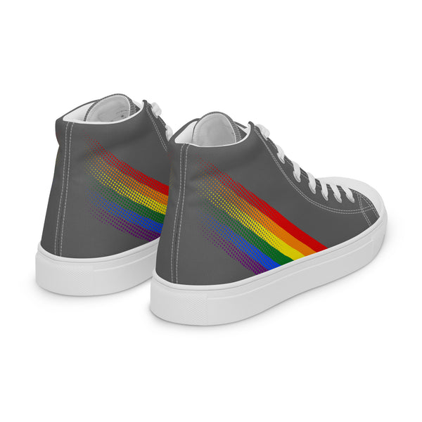 Gay Pride Colors Original Gray High Top Shoes - Women Sizes