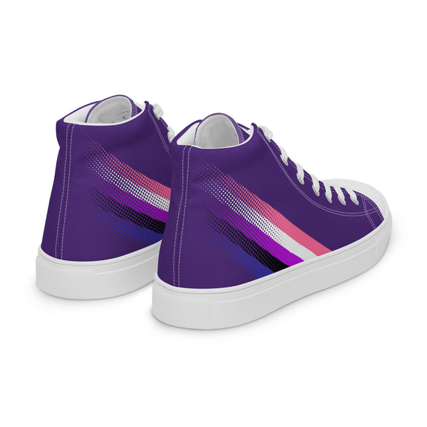 Genderfluid Pride Colors Original Purple High Top Shoes - Women Sizes