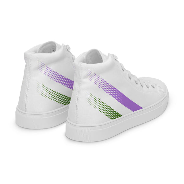 Genderqueer Pride Colors Original White High Top Shoes - Women Sizes