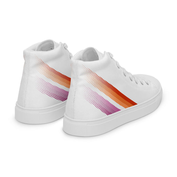Lesbian Pride Colors Original White High Top Shoes - Women Sizes