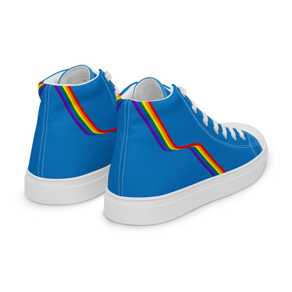Original Gay Pride Colors Blue High Top Shoes - Women Sizes