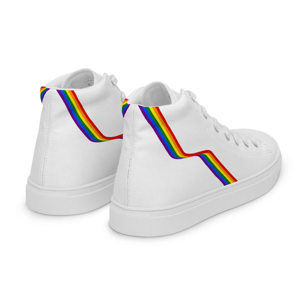 Original Gay Pride Colors White High Top Shoes