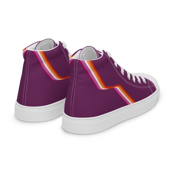 Original Lesbian Pride Colors Purple High Top Shoes - Women Sizes