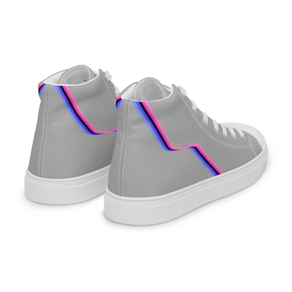 Original Omnisexual Pride Colors Gray High Top Shoes - Women Sizes
