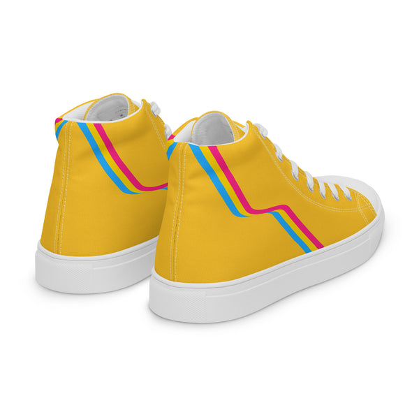 Original Pansexual Pride Colors Yellow High Top Shoes - Women Sizes