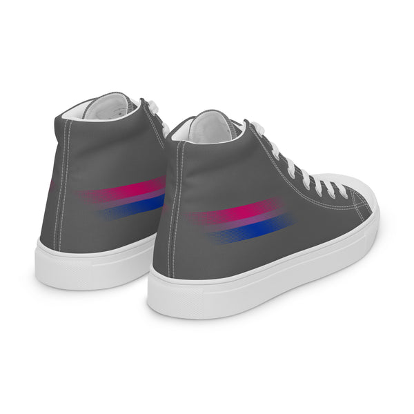 Casual Bisexual Pride Colors Gray High Top Shoes - Women Sizes
