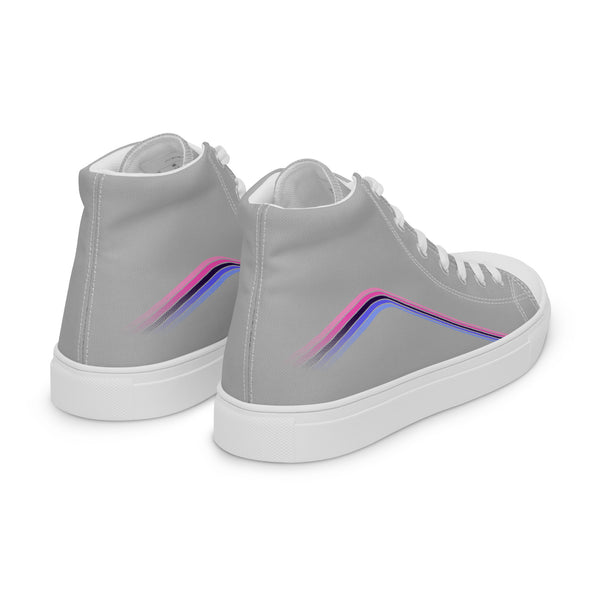 Trendy Omnisexual Pride Colors Gray High Top Shoes - Women Sizes