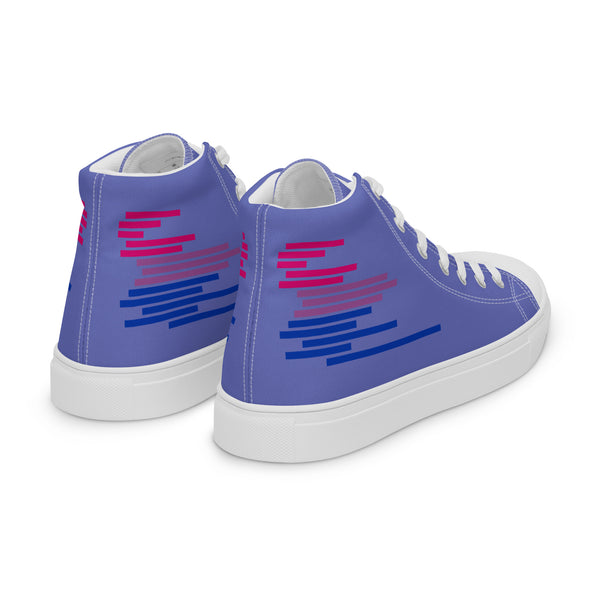 Modern Bisexual Pride Colors Blue High Top Shoes - Women Sizes