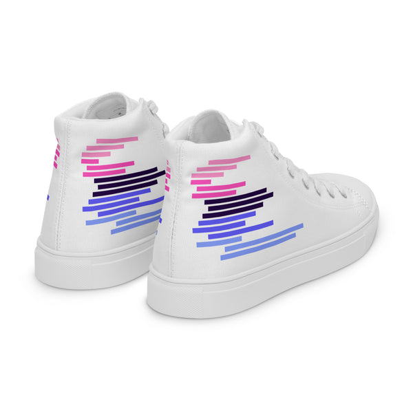 Modern Omnisexual Pride Colors White High Top Shoes - Women Sizes