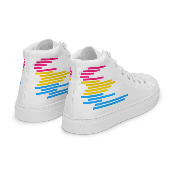 Modern Pansexual Pride Colors White High Top Shoes