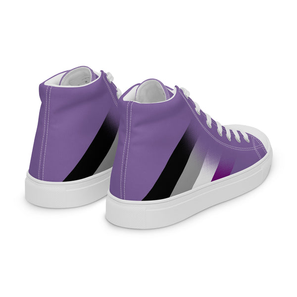 Asexual Pride Colors Modern Purple High Top Shoes - Women Sizes