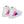 Load image into Gallery viewer, Omnisexual Pride Colors Modern White High Top Shoes - Women Sizes
