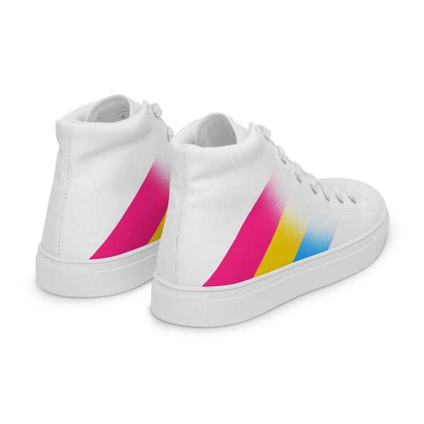 Pansexual Pride Colors Modern White High Top Shoes - Women Sizes