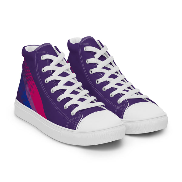Bisexual Pride Colors Original Purple High Top Shoes - Women Sizes