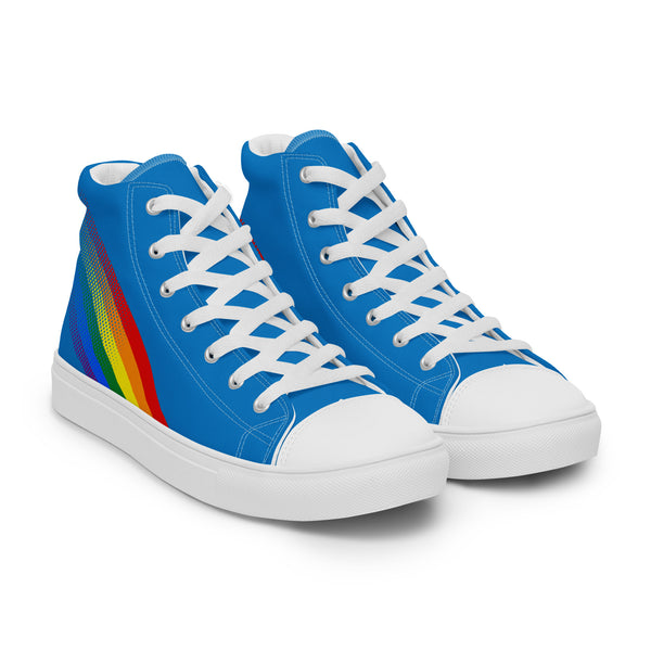 Gay Pride Colors Original Blue High Top Shoes - Women Sizes