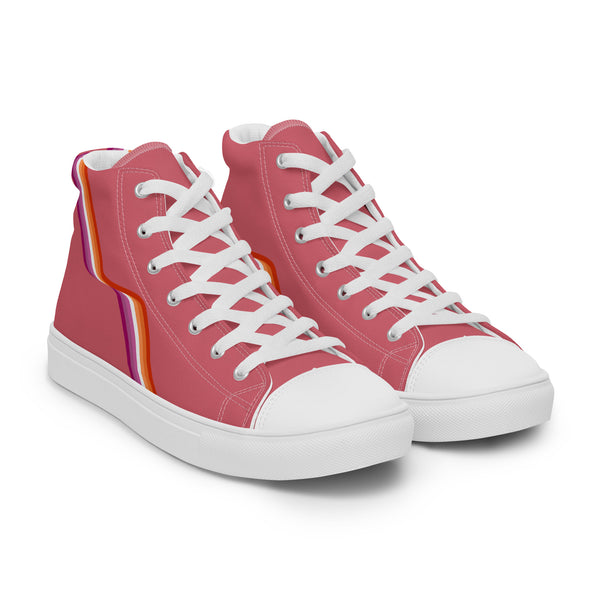 Original Lesbian Pride Colors Pink High Top Shoes - Women Sizes