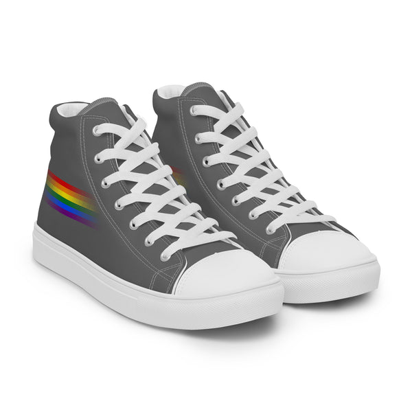 Casual Gay Pride Colors Gray High Top Shoes - Women Sizes