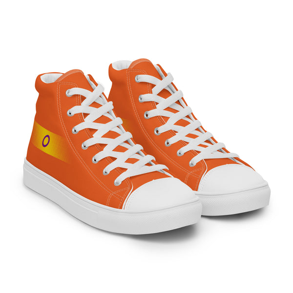 Casual Intersex Pride Colors Orange High Top Shoes - Women Sizes