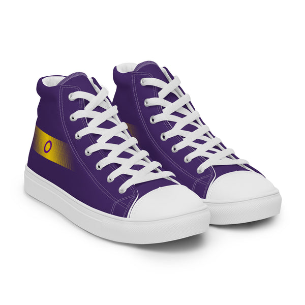 Casual Intersex Pride Colors Purple High Top Shoes - Women Sizes