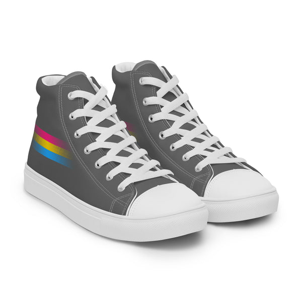 Casual Pansexual Pride Colors Gray High Top Shoes - Women Sizes