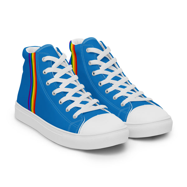 Classic Gay Pride Colors Blue High Top Shoes - Women Sizes
