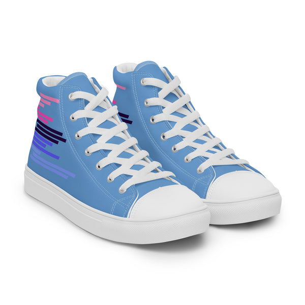 Modern Omnisexual Pride Colors Blue High Top Shoes - Women Sizes