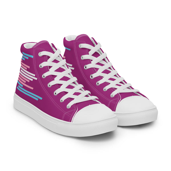 Modern Transgender Pride Colors Violet High Top Shoes - Women Sizes