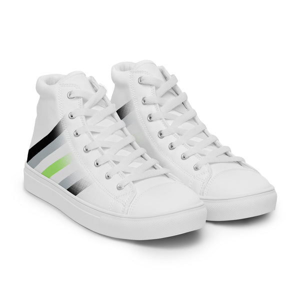 Agender Pride Colors Modern White High Top Shoes - Women Sizes