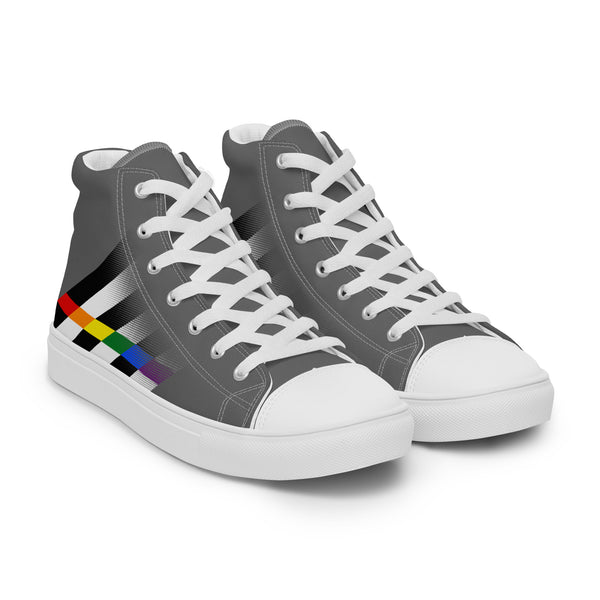 Ally Pride Colors Modern Gray High Top Shoes - Women Sizes