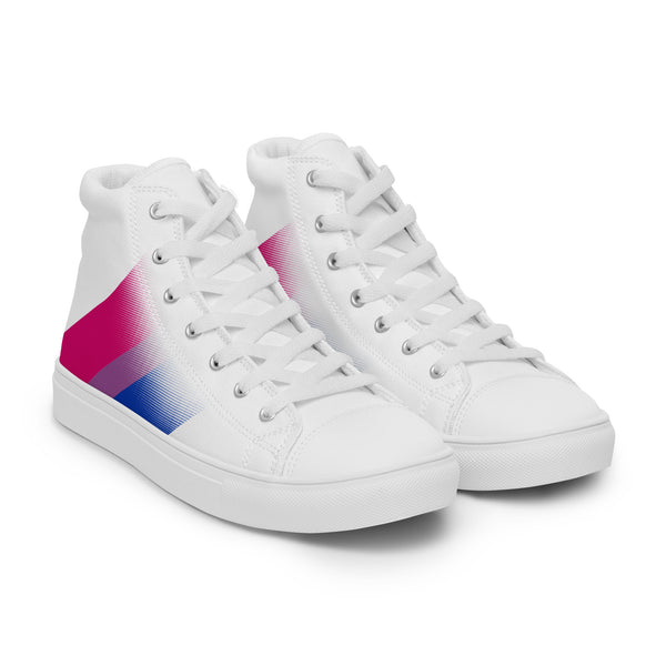 Bisexual Pride Colors Modern White High Top Shoes - Women Sizes
