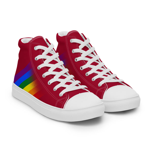 Gay Pride Colors Modern Red High Top Shoes - Women Sizes