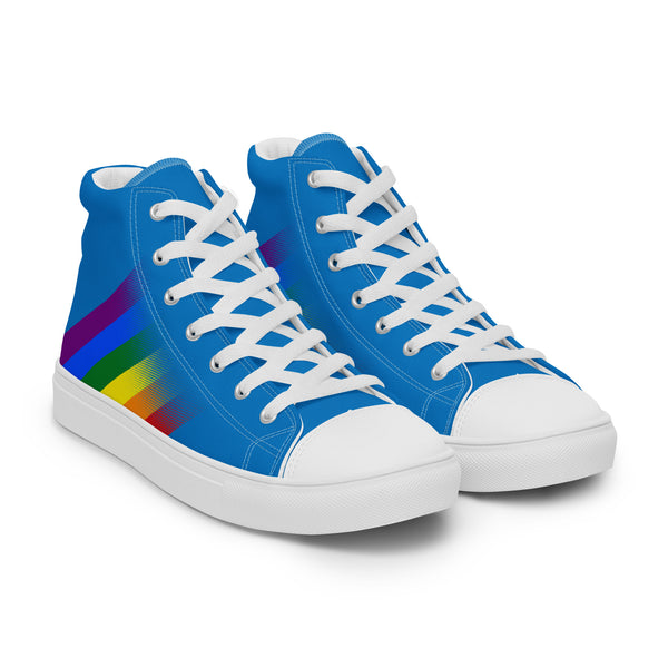 Gay Pride Colors Modern Blue High Top Shoes - Women Sizes