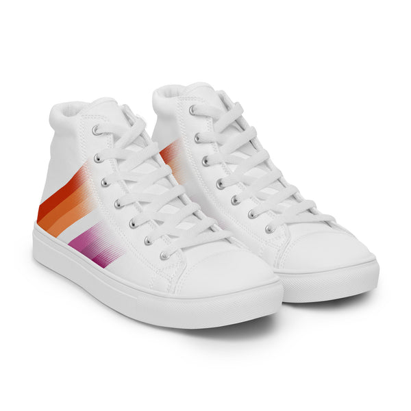 Lesbian Pride Colors Modern White High Top Shoes - Women Sizes
