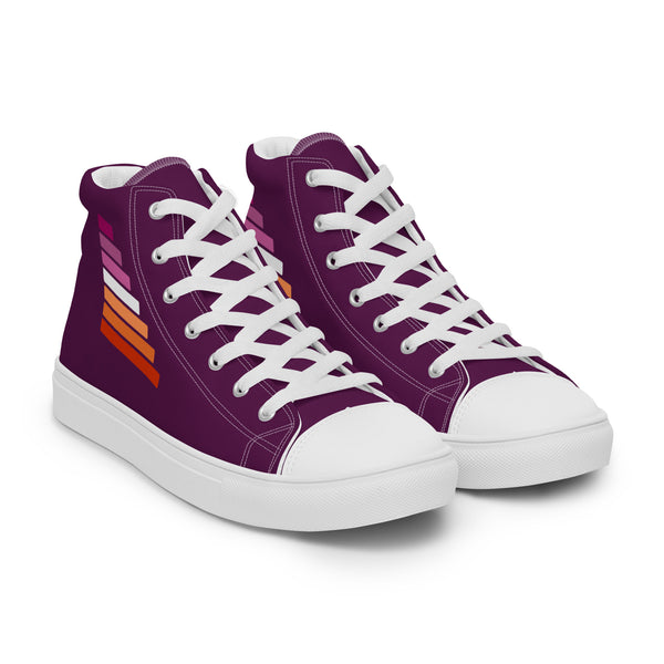 Lesbian Pride Modern Purple High Top Shoes