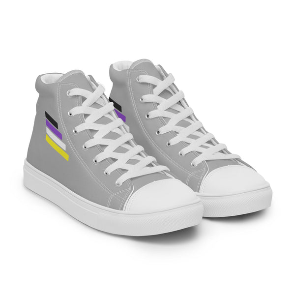 Non-Binary Pride Modern Gray High Top Shoes