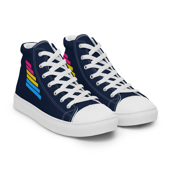 Pansexual Pride Modern Navy High Top Shoes