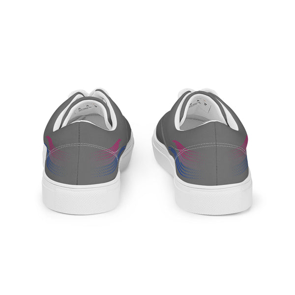 Modern Bisexual Pride Colors Gray Lace-up Shoes - Women Sizes
