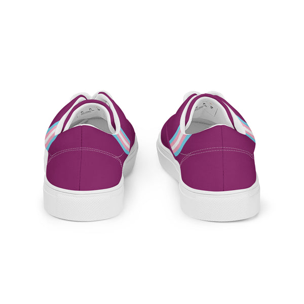 Classic Transgender Pride Colors Purple Lace-up Shoes - Women Sizes