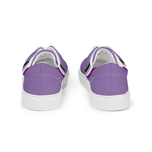 Classic Asexual Pride Colors Purple Lace-up Shoes - Women Sizes