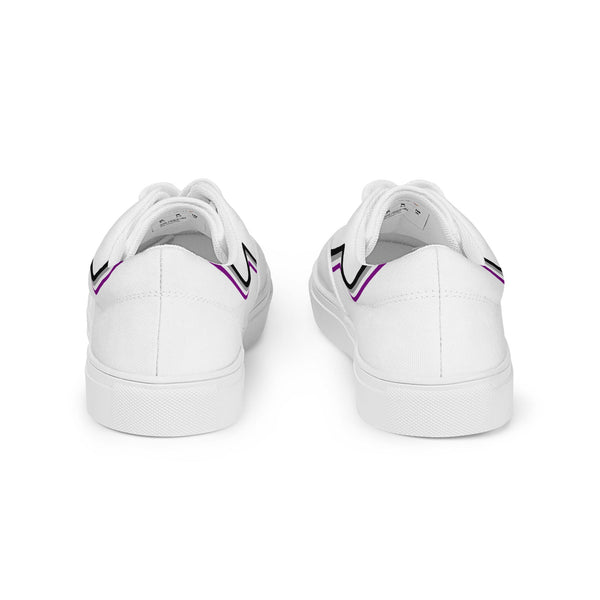 Original Asexual Pride Colors White Lace-up Shoes