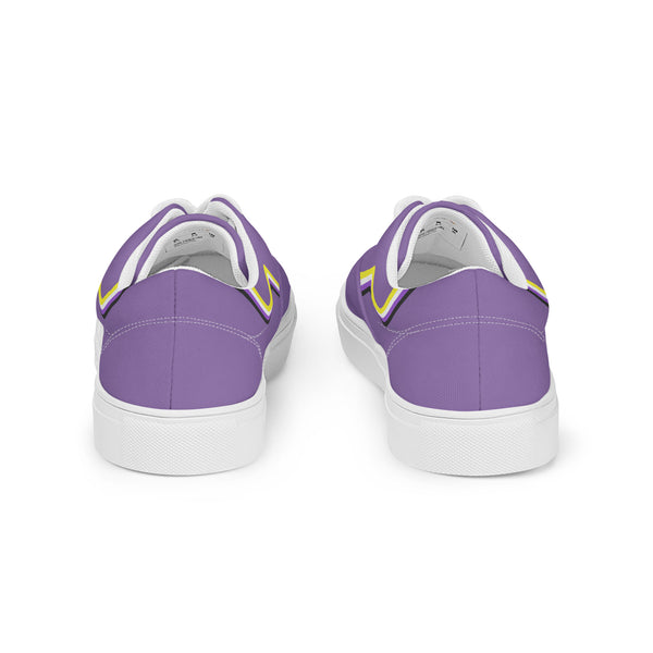 Original Non-Binary Pride Colors Purple Lace-up Shoes - Women Sizes