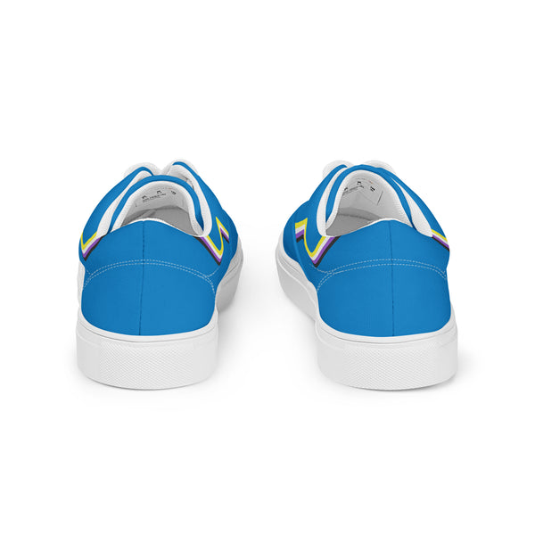 Original Non-Binary Pride Colors Blue Lace-up Shoes - Women Sizes