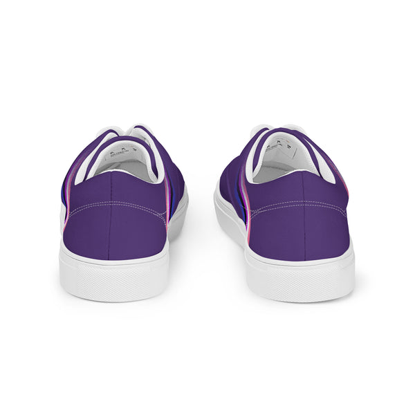 Genderfluid Pride Colors Modern Purple Lace-up Shoes - Women Sizes