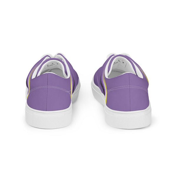 Non-Binary Pride Colors Modern Purple Lace-up Shoes - Women Sizes