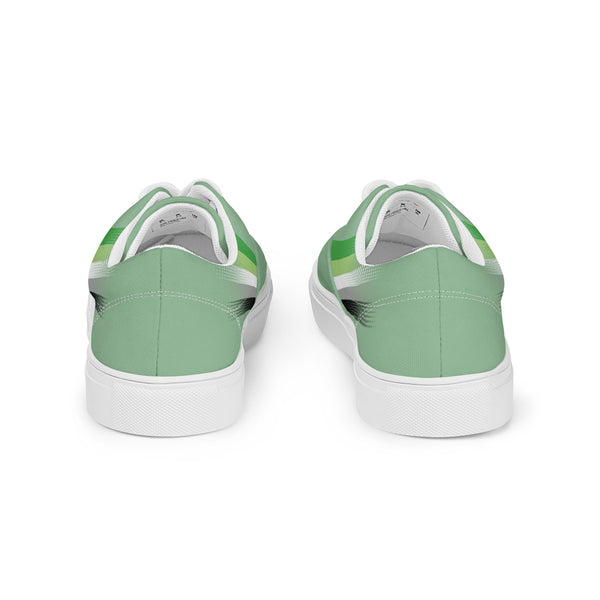 Aromantic Pride Colors Original Green Lace-up Shoes - Women Sizes
