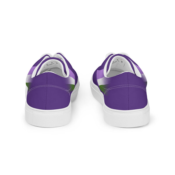 Genderqueer Pride Colors Original Purple Lace-up Shoes - Women Sizes